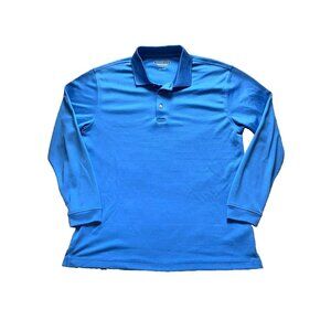 Cypress Club Shirt Adult Medium Performance Long Sleeve Casual Golf‎ Polo Mens
